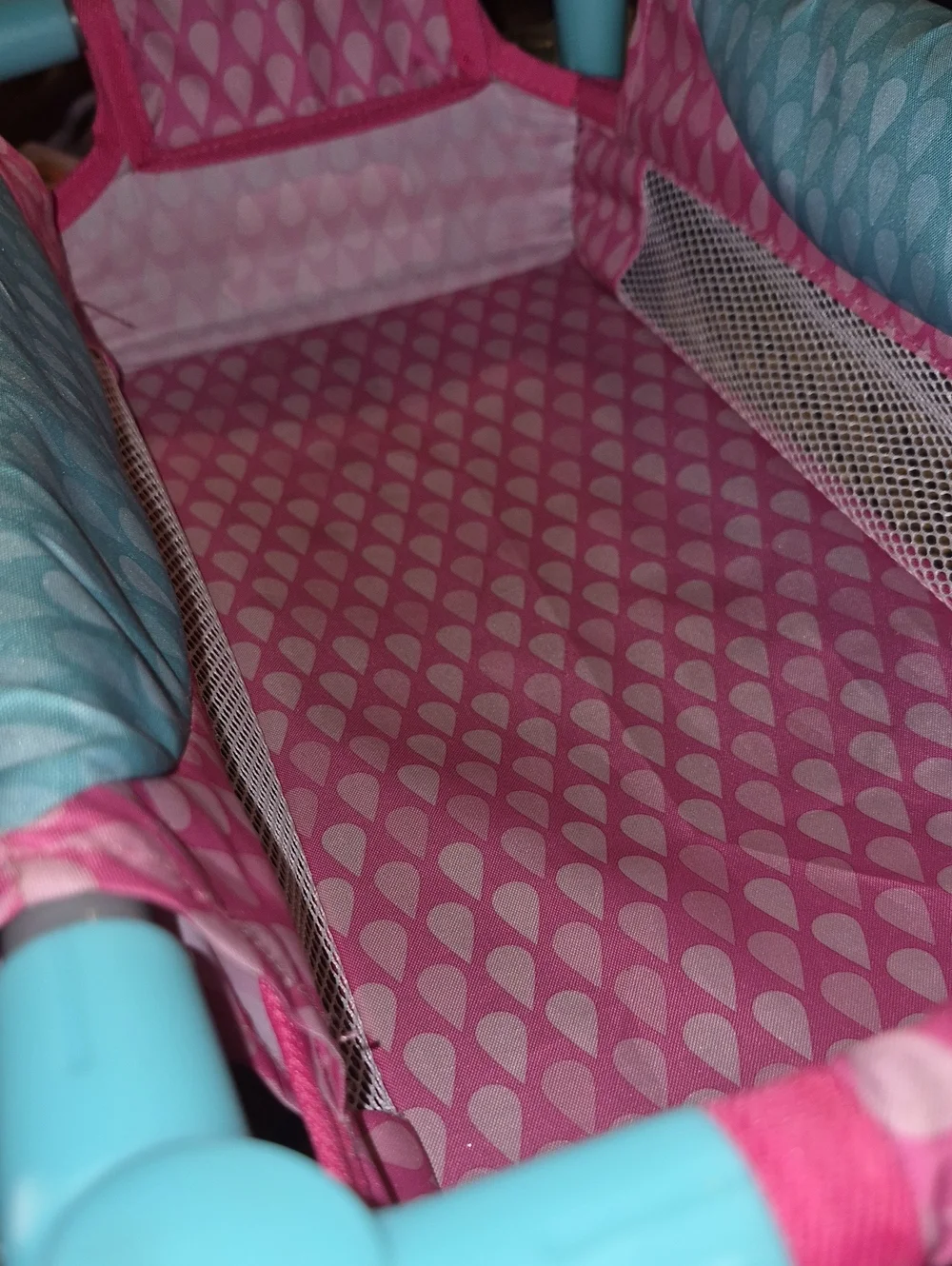 Cry Babies Doll Playpen / Portable Crib - Pink & Blue
